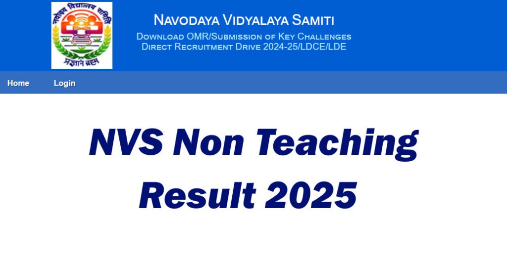 NVS Non Teaching Result 2025